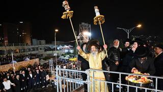 ההדלקה של הרב אלימלך בידרמן בירושלים