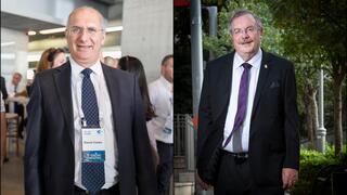 נציבי שירות המדינה, היוצא דניאל הרשקוביץ (מימין) והנכנס דורון כהן