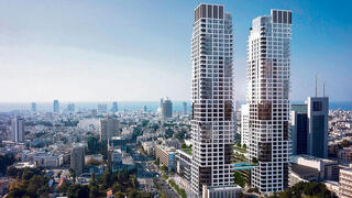 Da Vinci Tower. Some of the apartments were hit by an Iranian missile