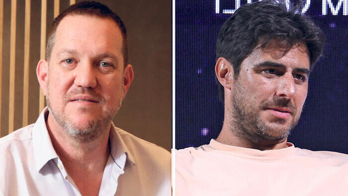 Entrepreneur Liad Agmon, right, and PSG’s Ronen Nir 