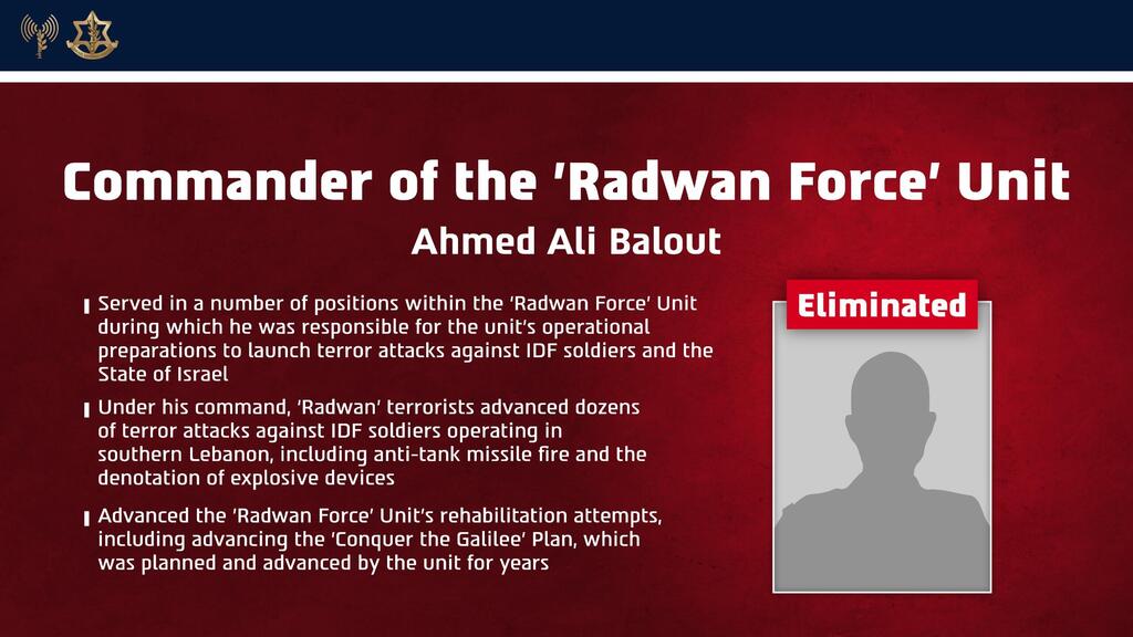 Hezbollah Radwan Force Commander Ahmed Ali Balout 