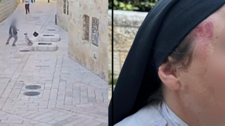 החשוד יונה שרייבר תוקף נזירה בירושלים פניה של הנזירה