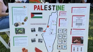 Poster displayed at The Kinkaid School’s Culture Fest labels Israel, Gaza and the West Bank as Palestine, prompting accusations of antisemitism and criticism from Jewish groups 