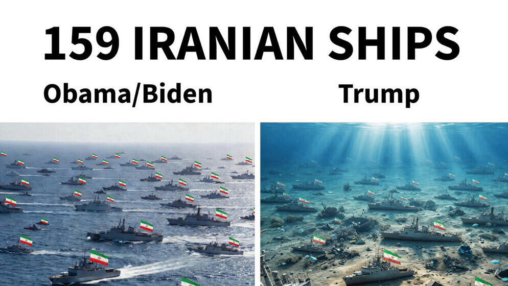 Что с иранскими кораблями? При Трампе - это подводный флот פוסטים AI בינה מלאכותית שהעלה טראמפ לחשבון שלו ברשת החברתית Truth social