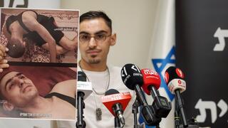 רום ברסלבסקי במסיבת עיתונאים של מועצת אוקטובר בכנסת לקראת פתיחת המושב האחרון של הכנסת ה-25