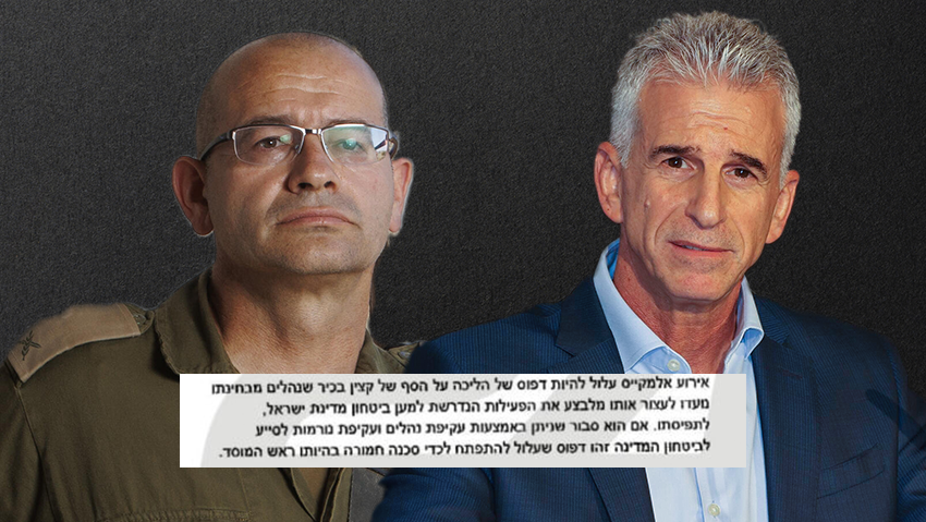 "סכנה חמורה": המכתב המלא, התקדימי והחריף של ראש המוסד נגד מחליפו המיועד
