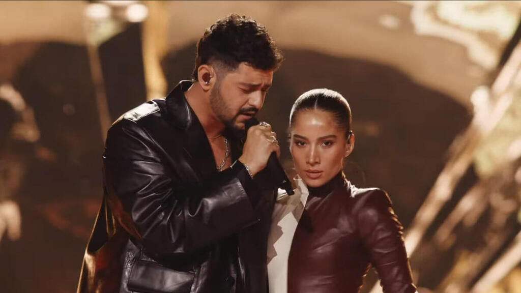 Noam Bettan in the Eurovision semi-final (Photo: Screenshot EBU) נועם בתן בחצי גמר אירוויזיון 2026