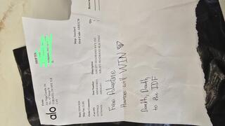  The messages received instead of the product