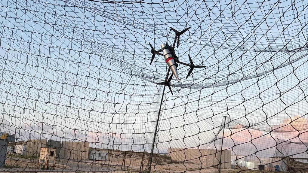 Wire mesh nets against the drone threat from Lebanon (Photo: IDF) רשתות התיל נגד איום הרחפנים מלבנון
