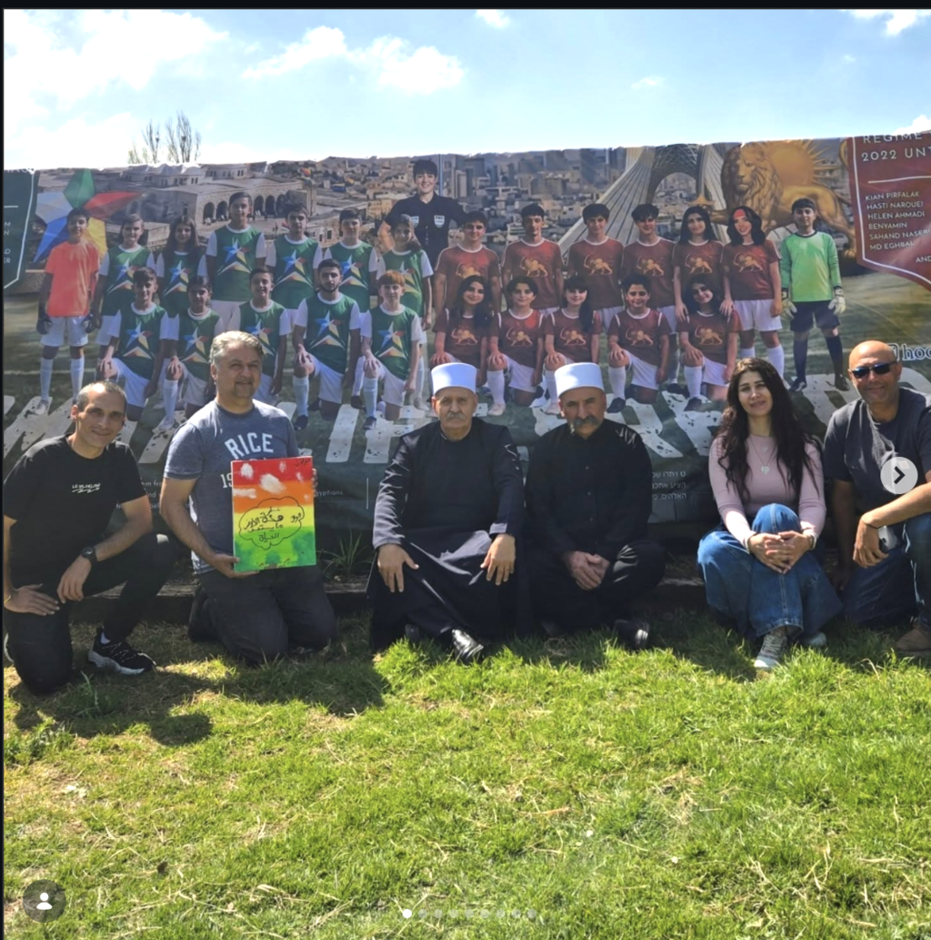Mural by Hooman Khalili featuring children murdered by the Iranian regime and Hezbollah. the mural was unveiled in Texas, May 14, 2026 