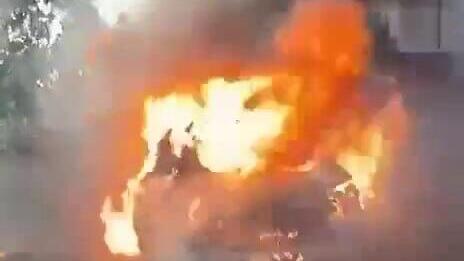 Поджог автомобиля в деревне Шукба נזק והצתות רכבים בכפר שוקבא באזור בנימין