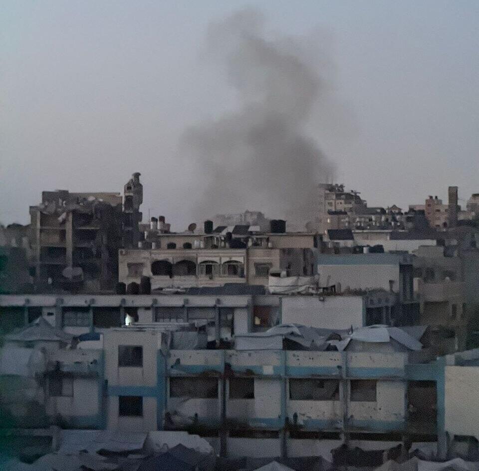 Gaza City תקיפת כטב"ם במערב העיר עזה