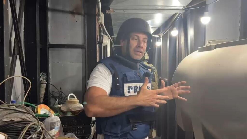 Kassem in a Hezbollah tunnel (Photo: Alhurra) אלחורה יחיא קאסם
