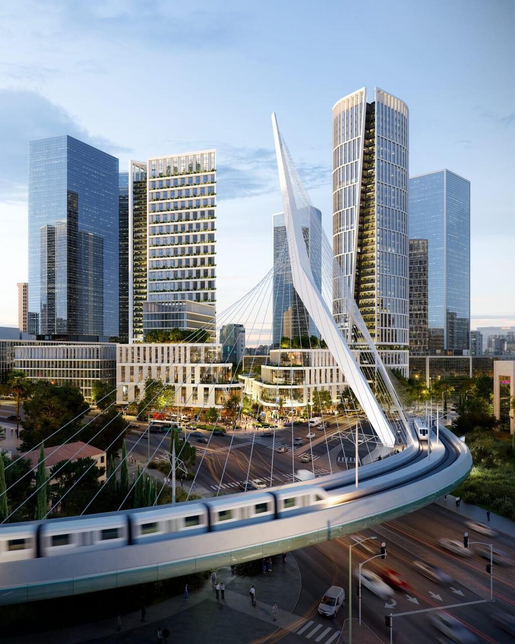 Jerusalem Gateway District (Rendering: BSR JTLV Yehuda Rahamim) Jerusalem Gateway District