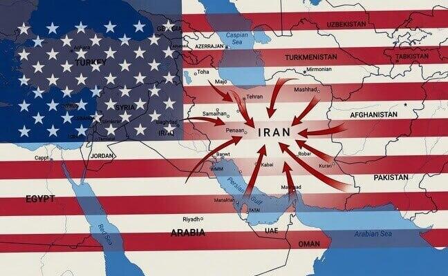 An AI-generated map of Iran posted to Truth Social פוסט של טראמפ ב- Truth Social איום על איראן