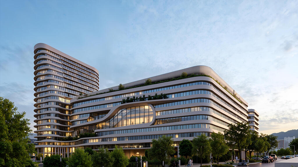 A new inpatient tower at Shaare Zedek Medical Center (Illustration: Sadeh Dagan Architects) מגדל האשפוז החדש שיוקם בבית החולים שערי צדק