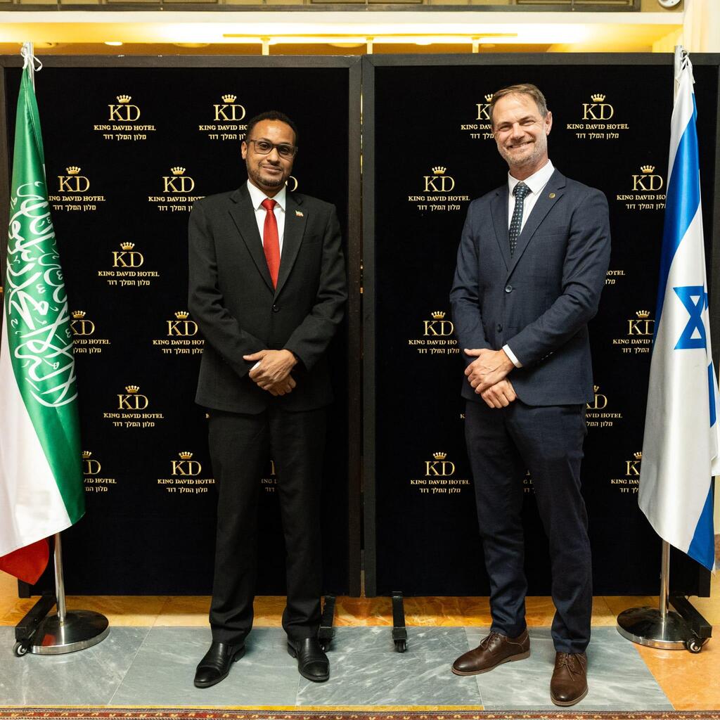 Matan Lerner with Somaliland Ambassador Mohamed Haji (Mooli Goldberg) Matan Lerner with Somaliland Ambassador Mohamed Haji