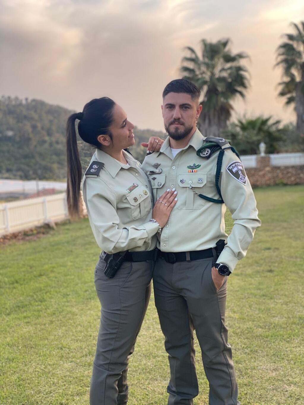 Amit Gur with her husband (Photo: Personal album) עמית גור ובעלה