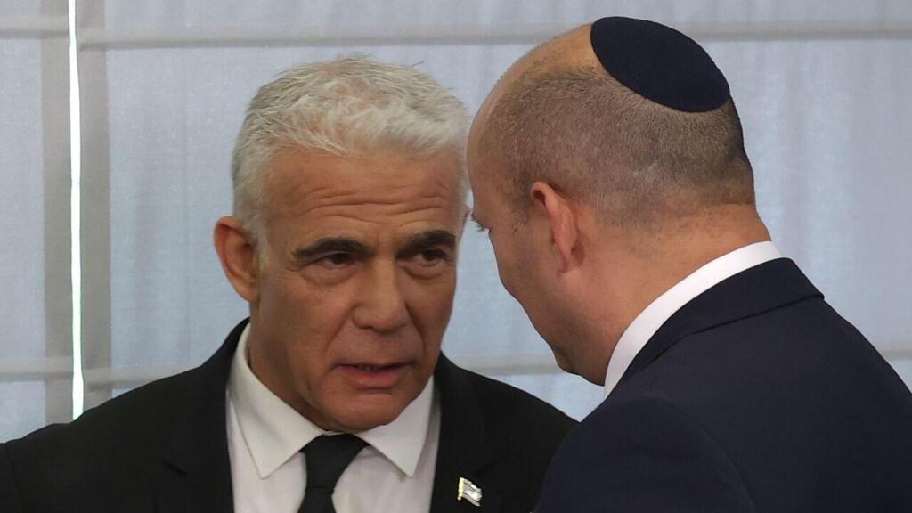 Naftali Bennett and Yair Lapid, whom Katz named in his accusations (Photo: Alex Kolomoisky) נפתל בנט ויאיר לפיד