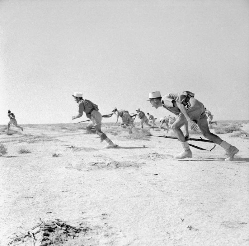 Free French Legionnaires assaulting an Axis strong point at the battle of Bir Hakeim, 1942 Free French Legionnaires assaulting an Axis strong point at the battle of Bir Hakeim, 1942