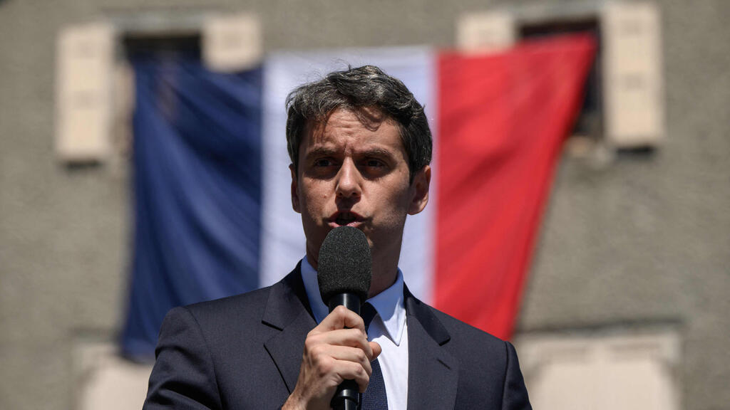 Gabriel Attal (Photo: Ed Jones/ AFP) צרפת גבריאל אטאל אטל מכריז על מועמדותו לנשיאות