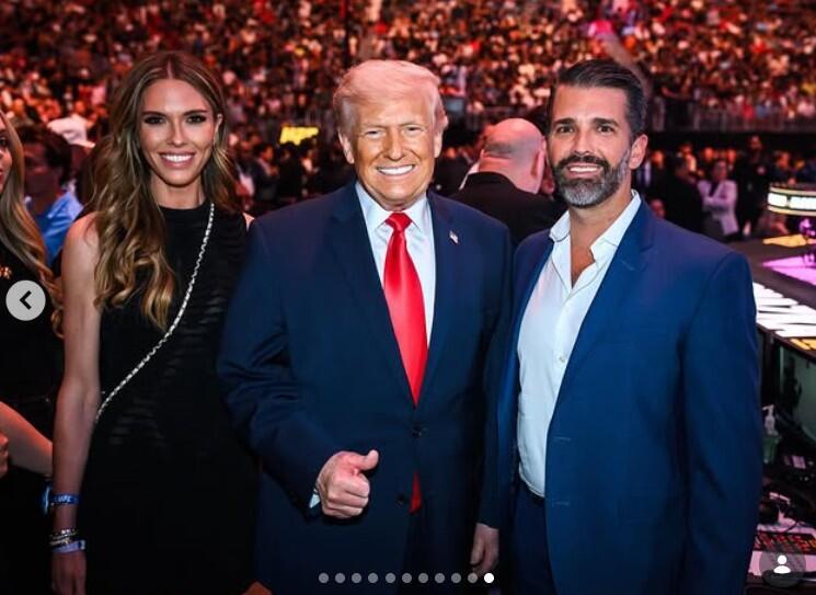 Donald Trump Jr., Bettina Anderson and Donald Trump (Photo: Instagram) דון טראמפ ג'וניור בטינה אנדרסון דונלד טראמפ