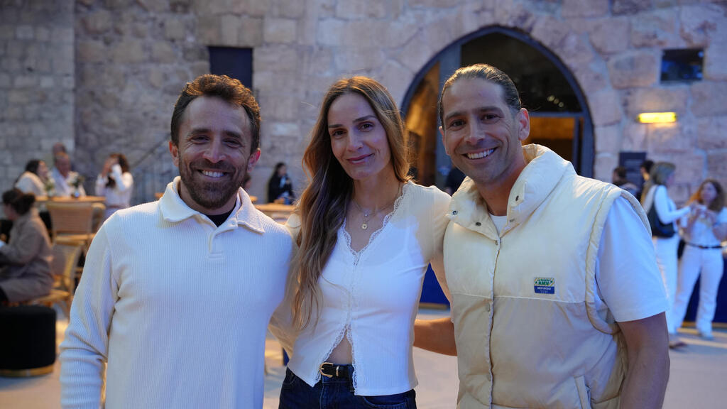 Right to left - Yaron Waksman, co-founder and CEO of HaGal Sheli; Avital Dekel-Chen, wife of freed hostage Sagui Dekel-Chen; Omer Tulchinsky, co-founder and curriculum director of HaGal Sheli (Photo: Courtesy of HaGal Sheli) Hagal Sheli