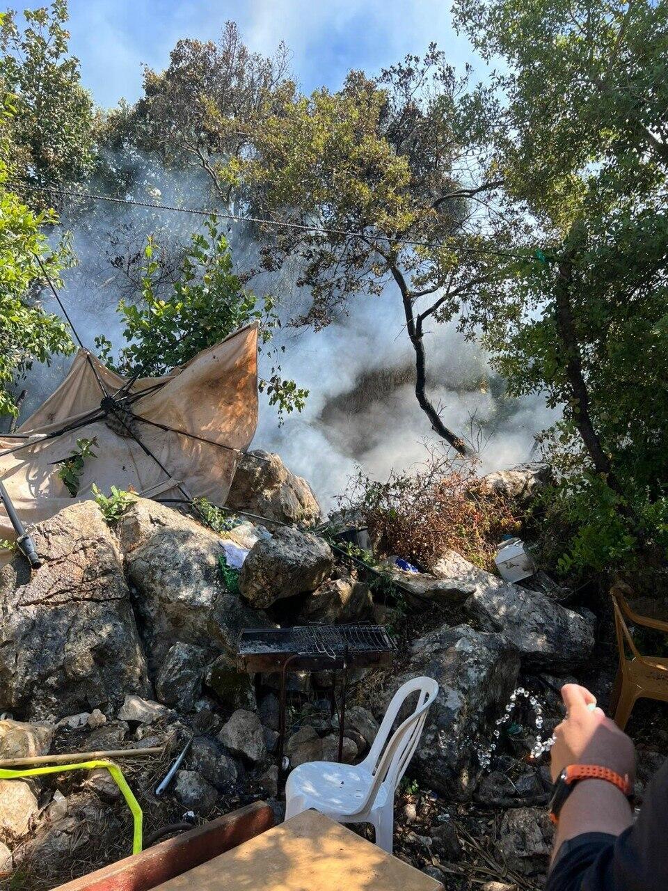 Drone strike in the Shomera area פגיעת כטב"ם במרחב שומרה