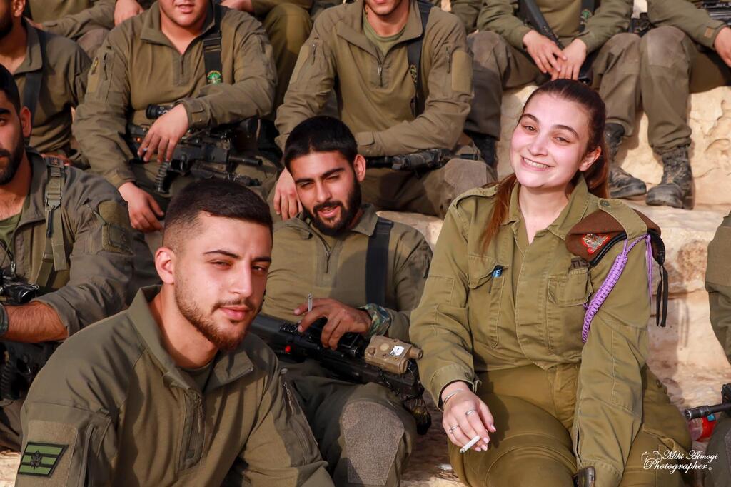 Shai Bachar, right, pictured with fellow Golani Brigade soldiers before the Oct. 7 Hamas attack that transformed her life and military service (Photo: Belev Echad) Shai Bachar, right, pictured with fellow Golani Brigade soldiers before the Oct. 7 Hamas attack that transformed her life and military service