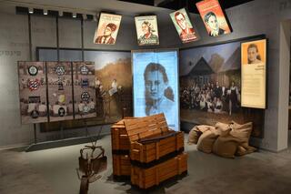 Handout photos released by Yad Vashem show educational exhibits at Holocaust remembrance facilities ahead of the planned opening of a new education center in Munich 