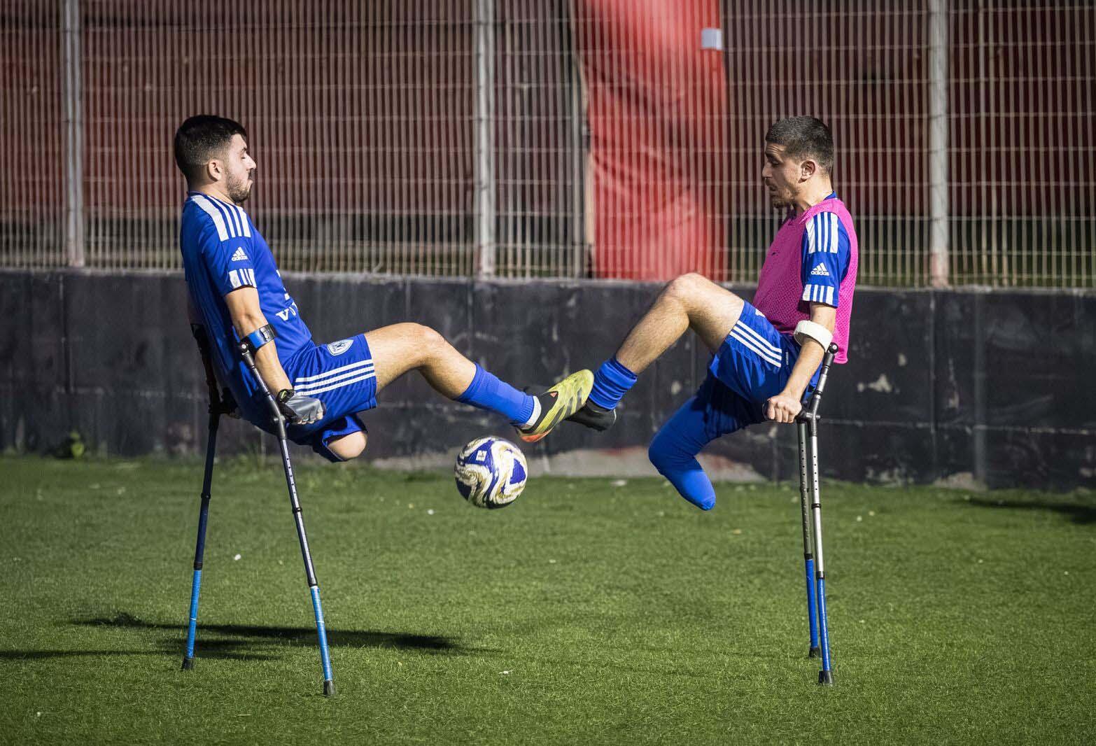 אימון נבחרת ישראל בכדורגל לקטועי גפיים  