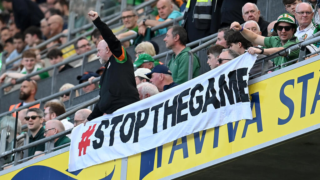 The protest is coming mainly from within the team (Photo: Charles McQuillan/Getty Images) אוהדי נבחרת אירלנד