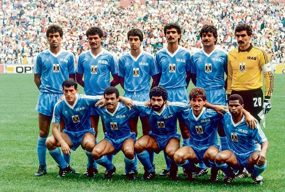 Iraq's national soccer team at the 1986 World Cup (Photo: Schlageullstein bild via Getty Images) נבחרת עיראק 1986