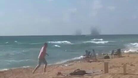 תיעוד הנפילות בחוף הים בנהריה