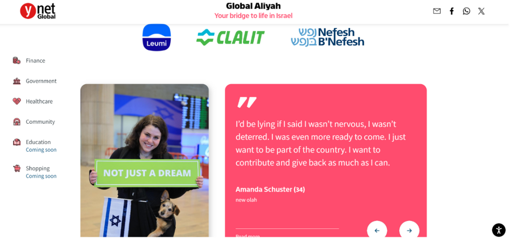 Alongside practical guidance, the hub also gives olim a place to learn from others who have already made the move (Photo: ynet Global) Aliyah project