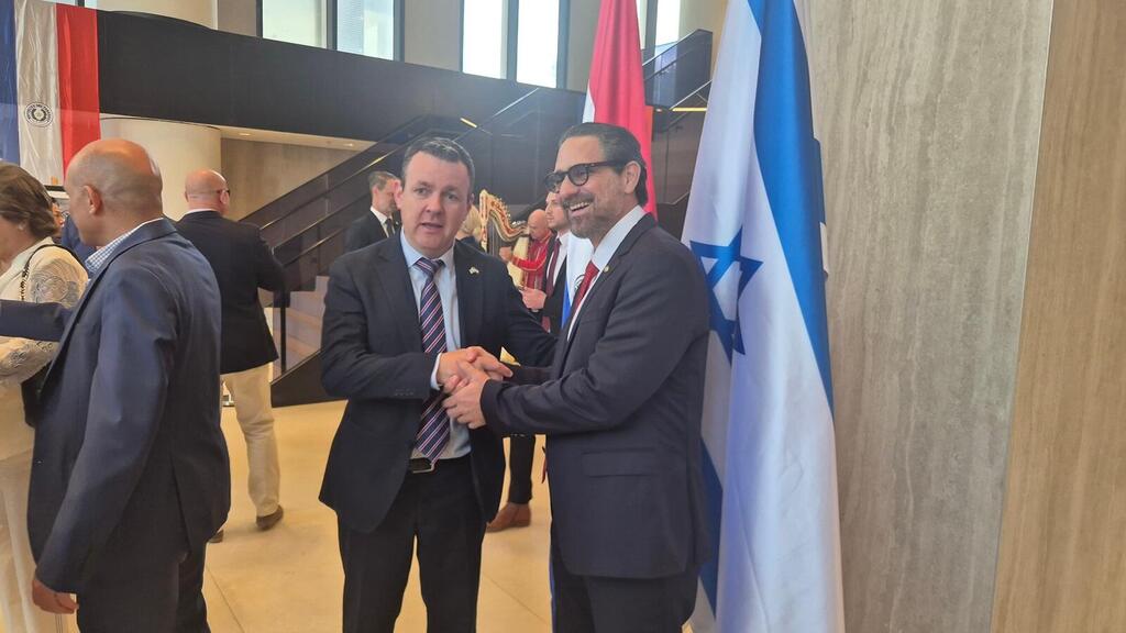 Knesset lawmaker Evgeny Sova and Paraguay’s Ambassador to Israel Alejandro Rubin Cymerman (Photo: Gabriel Colodro/The Media Line) Knesset lawmaker Evgeny Sova and Paraguay’s Ambassador to Israel Alejandro Rubin Cymerman