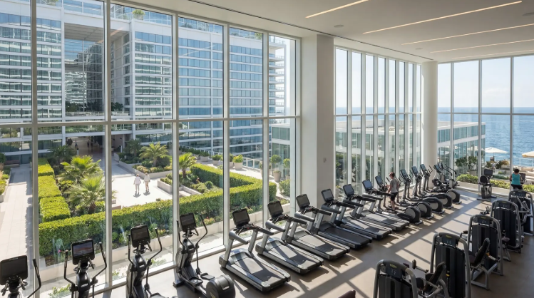 A gym on the ship Freedom Ship ("ספינת החירות")