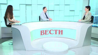 Натали Капулянская и д-р Шири Даниэльс в студии "Вестей"