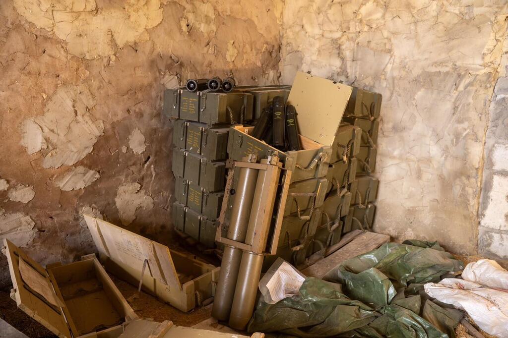 Hezbollah weapons cache found in Beaufort Ridge sector (Photo: IDF) תיעוד מפעילות חטיבת גבעתי בדרום לבנון