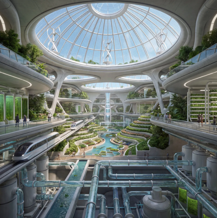 Futuristic atmosphere Freedom Ship ("ספינת החירות")