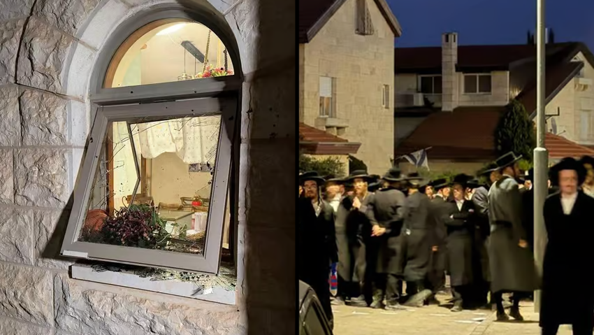 מפגינים חרדים גרמו נזק לביתו של השופט סולברג - המשטרה נעלה אותם באוטובוס בתום מרדף