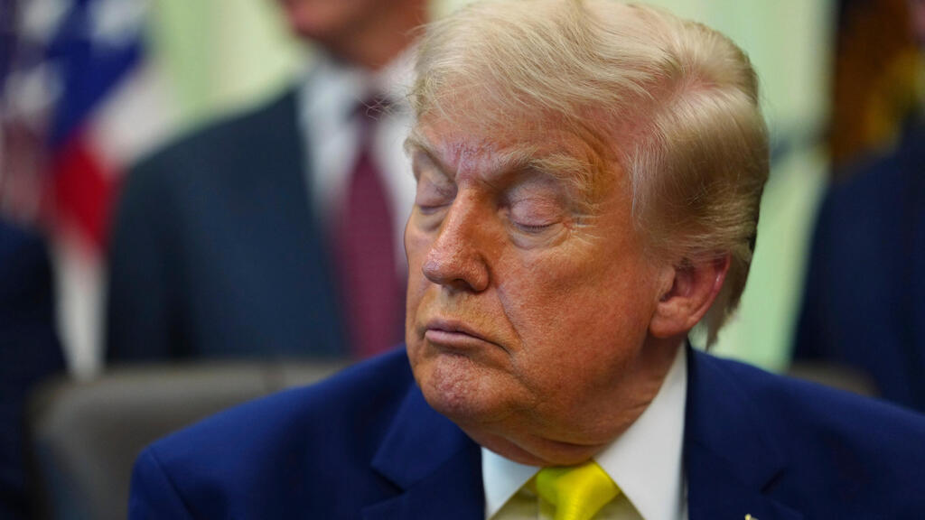 Дональд Трамп (Фото: AP Photo/Julia Demaree Nikhinson) נשיא ארה"ב דונלד טראמפ
