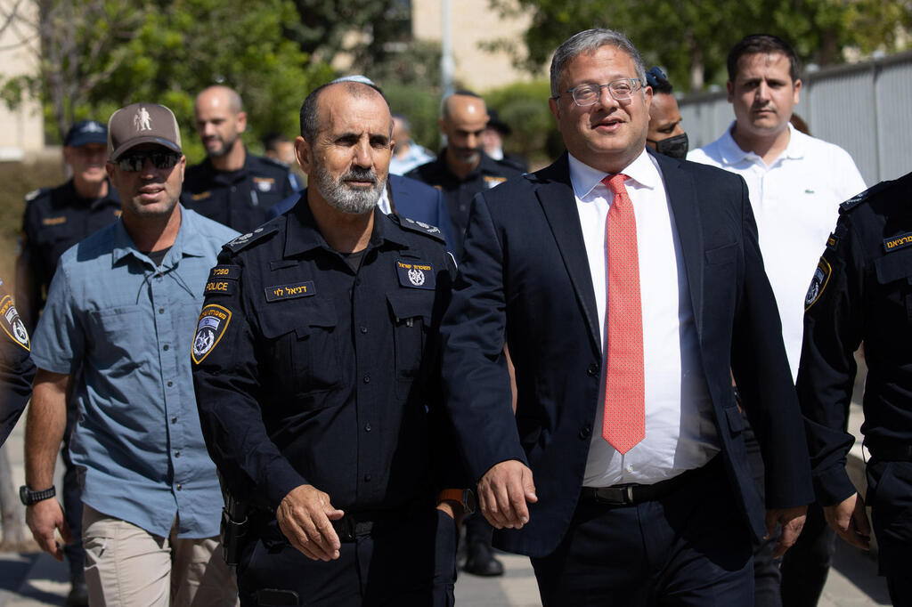 השר לביטחון לאומי איתמר בן גביר ומפכ"ל המשטרה רב-ניצב דני לוי