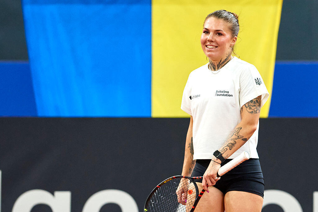 Oleksandra Oliynykova, 25, is the only Ukrainian tennis player among the seven ranked inside the world’s top 100 who still lives in Kyiv (Photo: Adam Nurkiewicz/Getty Images for Billie Jean King Cup) טניס