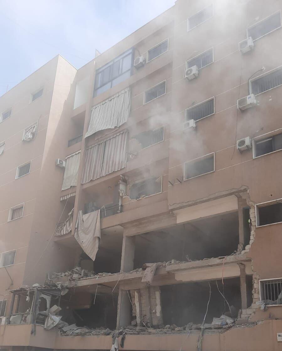 IDF strike in Beirut מבנה שהותקף