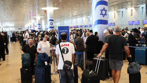 תורים בנתב"ג בעקבות ההסלמה