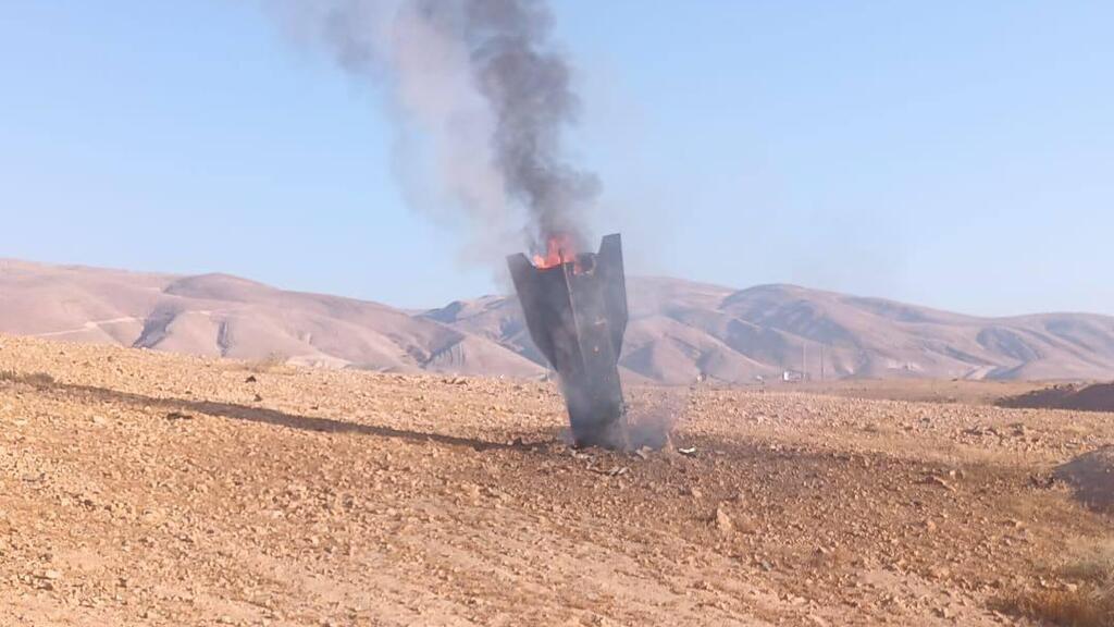Ракета в Самарии (Фото: МАДА) פגיעה ישירה במבואות יריחו