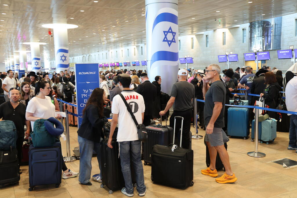 Ben Gurion Airport (Photo: Yariv Katz) תורים בנתב"ג בעקבות ההסלמה