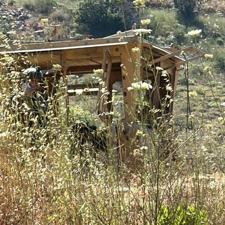На месте инцидента в районе хребта Рамим (Публикуется в соответствии с п. 27 алеф Закона об авторских правах) מחבל חוסל על ידי צה"ל באזור רכס רמים