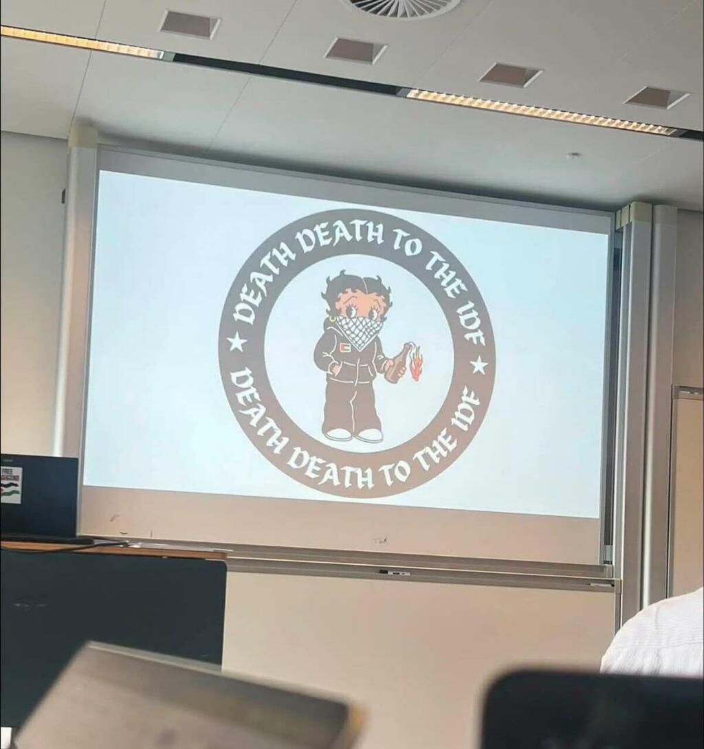 Copenhagen University lecturer sparks outrage with ‘Death to the IDF’ slide מרצה באוניברסיטת קופנהגן הציג שקופית עם הכיתוב מוות לצה"ל